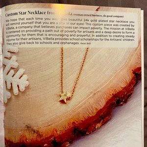 24 ct plated star pendant necklace